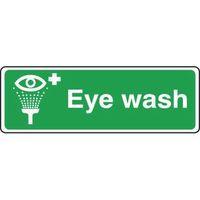 SIGN EYE WASH 300 X 100 RIGID PLASTIC