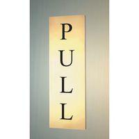 SIGN PULL 50 X 150 BRASS EFFECT