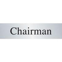 SIGN CHAIRMAN 200 X 50 BRASS EFFECT