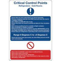 SIGN CRITICAL CONTROL POINTS RIGID PLASTIC 250 x 300