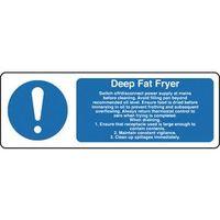 SIGN DEEP FAT FRYER 300 X 100 RIGID PLASTIC
