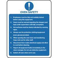 SIGN OVEN SAFETY RIGID PLASTIC 150 x 200