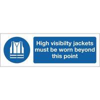 SIGN HIGH VISIBILITY JACKETS 300 x 100 RIGID PLASTIC RIGID PLASTIC 300 x 100 MM