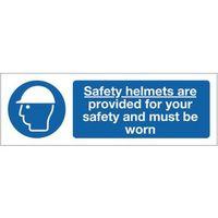 SIGN SAFETY HELMETS ARE 600 X 200 VINYL