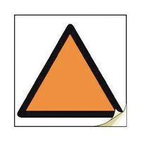 SIGN ORANGE TRIANGLE 25X25 LABEL...