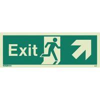 sign exit escape up right aaa photo lum 200x450mm rigid