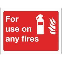 SIGN FOR USE ON ANY FIRES 100 X 75 ALUMINIUM