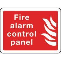 sign fire alarm control panel 200 x 150 rigid plastic