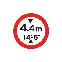 SIGN HEIGHT RESTRICTION 750 DIA ALUMINIUM REFLECTIVE