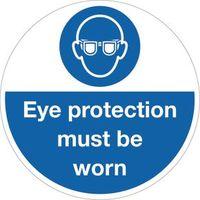 SIGN EYE PROTECTION MUST BE WORN# 400 DIA FLOOR GRAPHIC VINYL