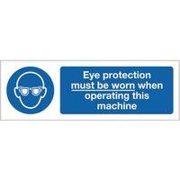 sign eye protection must be 300 x 100 rigid plastic