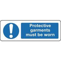 SIGN PROTECTIVE GARMENTS MUST 600 X 200 RIGID PLASTIC