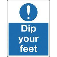 sign dip your feet polycarbonate 150 x 200