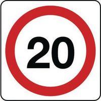 sign 20 mph aluminium 400 x 400