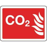 SIGN CO2 200 X 150 ALUMINIUM