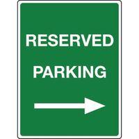SIGN RESERVED PARKING RIGHT ALUMINIUM 300 x 400