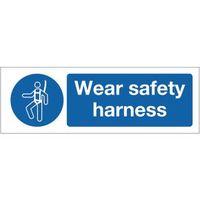 SIGN WEAR SAFETY HARNESS 300 X 100 RIGID PLASTIC