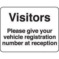 SIGN VISITORS PLEASE GIVE 400 X 300 VINYL