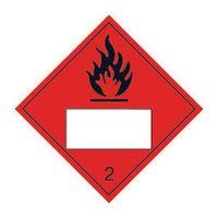 SIGN PLACARD FLAMMABLE 2 250 X 250 VINYL