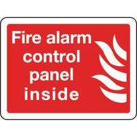 sign fire alarm control panel inside 200 x 150 vinyl