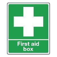 SIGN FIRST AID BOX POLYCARBONATE 250 x 300