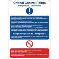 SIGN CRITICAL CONTROL POINTS SELF-ADHESIVE VINYL 250 x 300