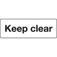 sign keep clear 300 x 100 aluminium