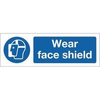 sign wear face shield 600 x 200 aluminium