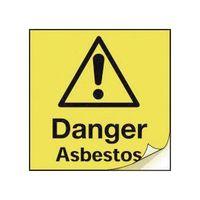 SIGN DANGER ASBESTOS 25X25 LABEL