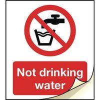 SIGN NO DRINKING WATER 30X45 SELF ADHESIVE LABELS / VINYL