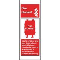 SIGN FIRE BLANKET SELF-ADHESIVE VINYL 75 x 210