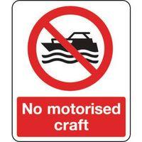 sign no motorised craft 250 x 300 rigid plastic