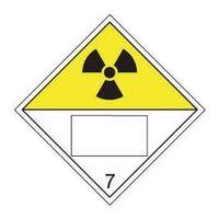 SIGN PLACARD RADIATION 250 X 250 VINYL