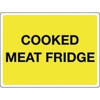 sign cooked meat fridge polycarbonate 400 x 300