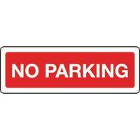 SIGN NO PARKING 300 X 100 ALUMINIUM