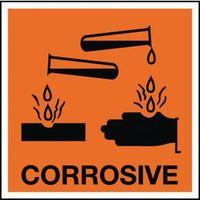 SIGN CORROSIVE RIGID PLASTIC 150 x 150