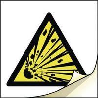 SIGN EXPLOSIVE 25X25 SELF ADHESIVE LABEL / VINYL