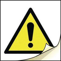 sign general warning 25x25 self adhesive label vinyl