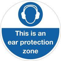 sign this is an ear protection zone 400 dia floor graphic vinyl