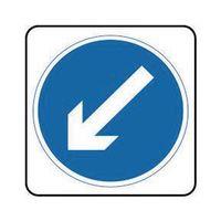 sign arrow down left 750x750 aluminium