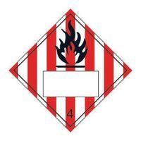 SIGN PLACARD FLAMMABLE 4 250 X 250 VINYL