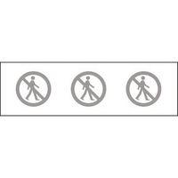 SIGN FROSTED NO ENTRY VINYL IMAGE - -