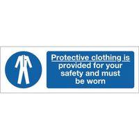 sign protective clothing is 600 x 200 aluminium