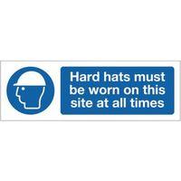 SIGN HARD HATS MUST BE WORN 600 X 200 POLYCARB