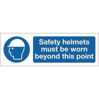 SIGN SAFETY HELMETS MUST BE 300 X 100 ALUMINIUM