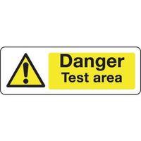 SIGN DANGER TEST AREA 600 X 200 POLYCARB