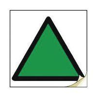SIGN GREEN TRIANGLE 25X25 LABEL ...