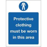 sign protective clothing 150 x 200 polycarb