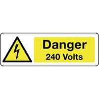 sign danger 240 volts 300 x 100 polycarb