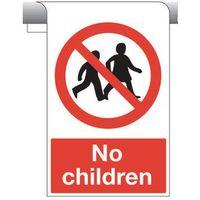 SIGN NO CHIDREN ROLL TOP 450 X 600 ALUMINIUM